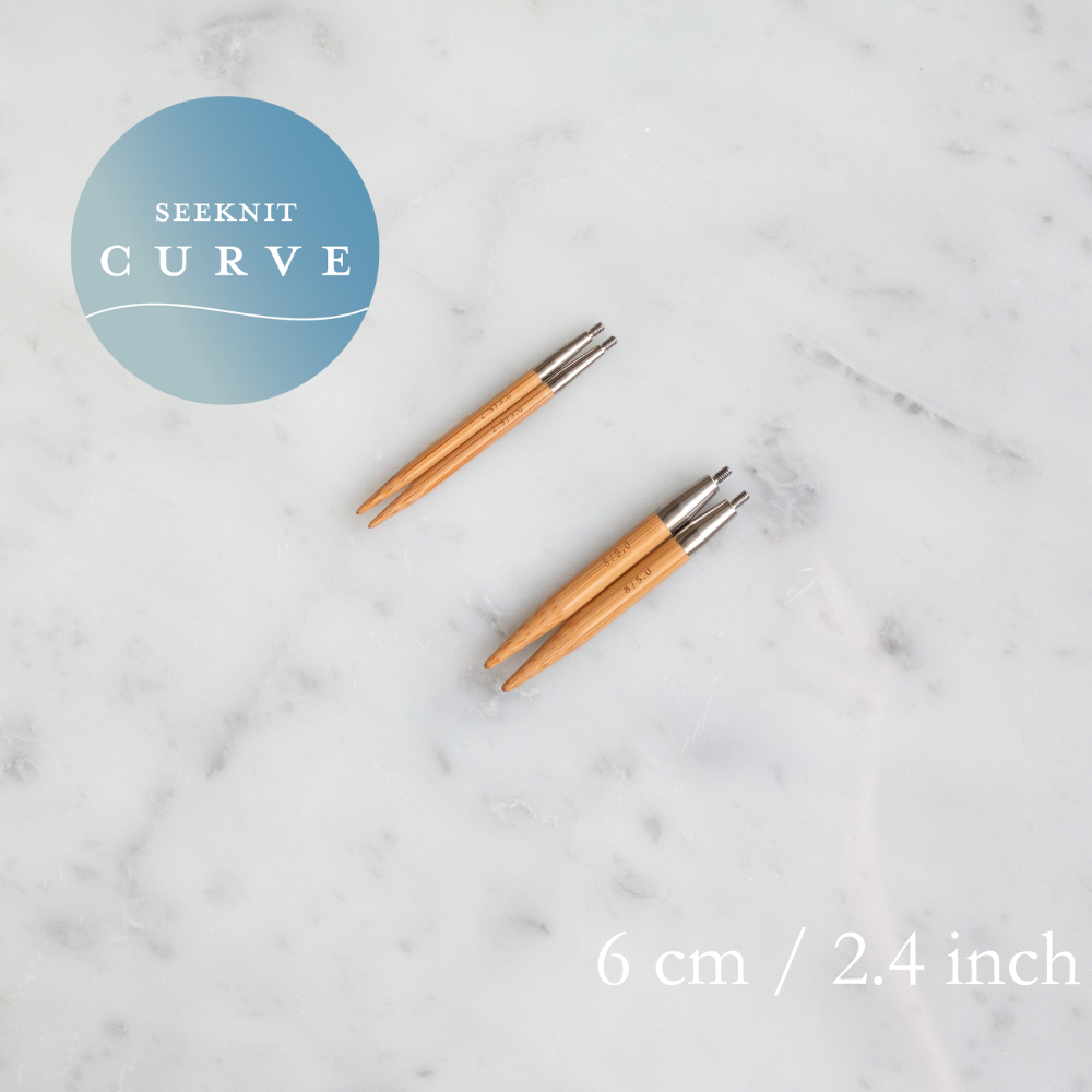 CURVE Needle Pair Tips 6 cm / 2.4 inch, Size 2.00 mm - 6.00 mm