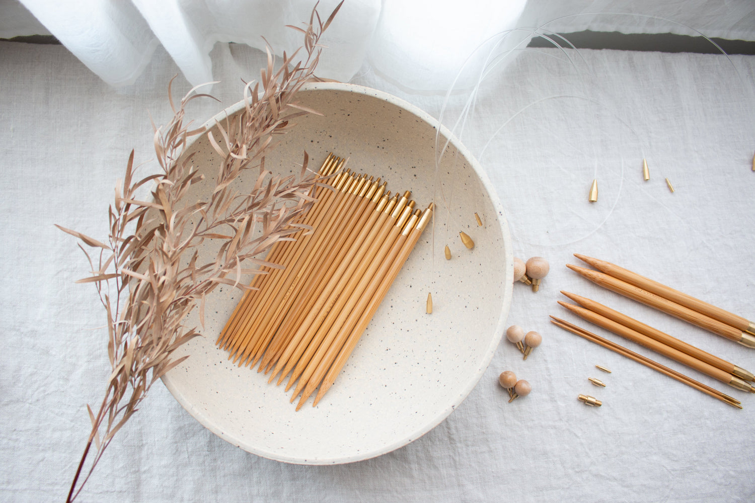 Interchangeable Circular Needles with Brass