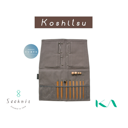 Seeknit CURVE 5 inch / 12.5 cm Interchangeable Circular Needle First Sets with Dark Gray