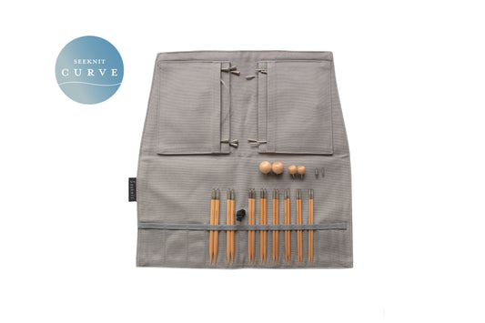 Seeknit CURVE 4 inch / 10 cm Interchangeable Circular Needle First Sets with Gray