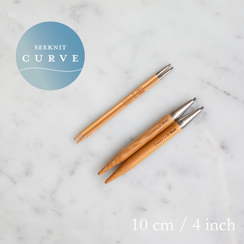 CURVE Needle Pair Tips 10 cm / 4 inch, Size 2.00 mm - 10.00 mm