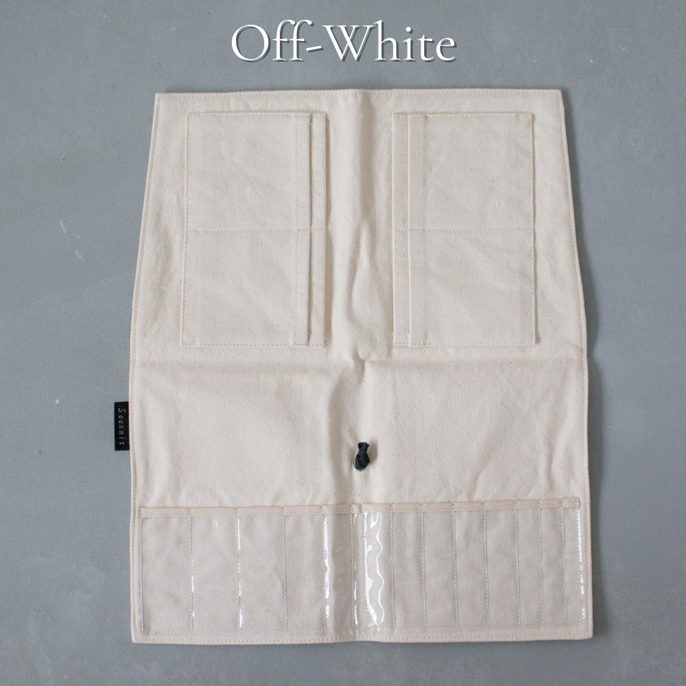 Seeknit Case 2 Off-White, needle case for interchangeable circular needles