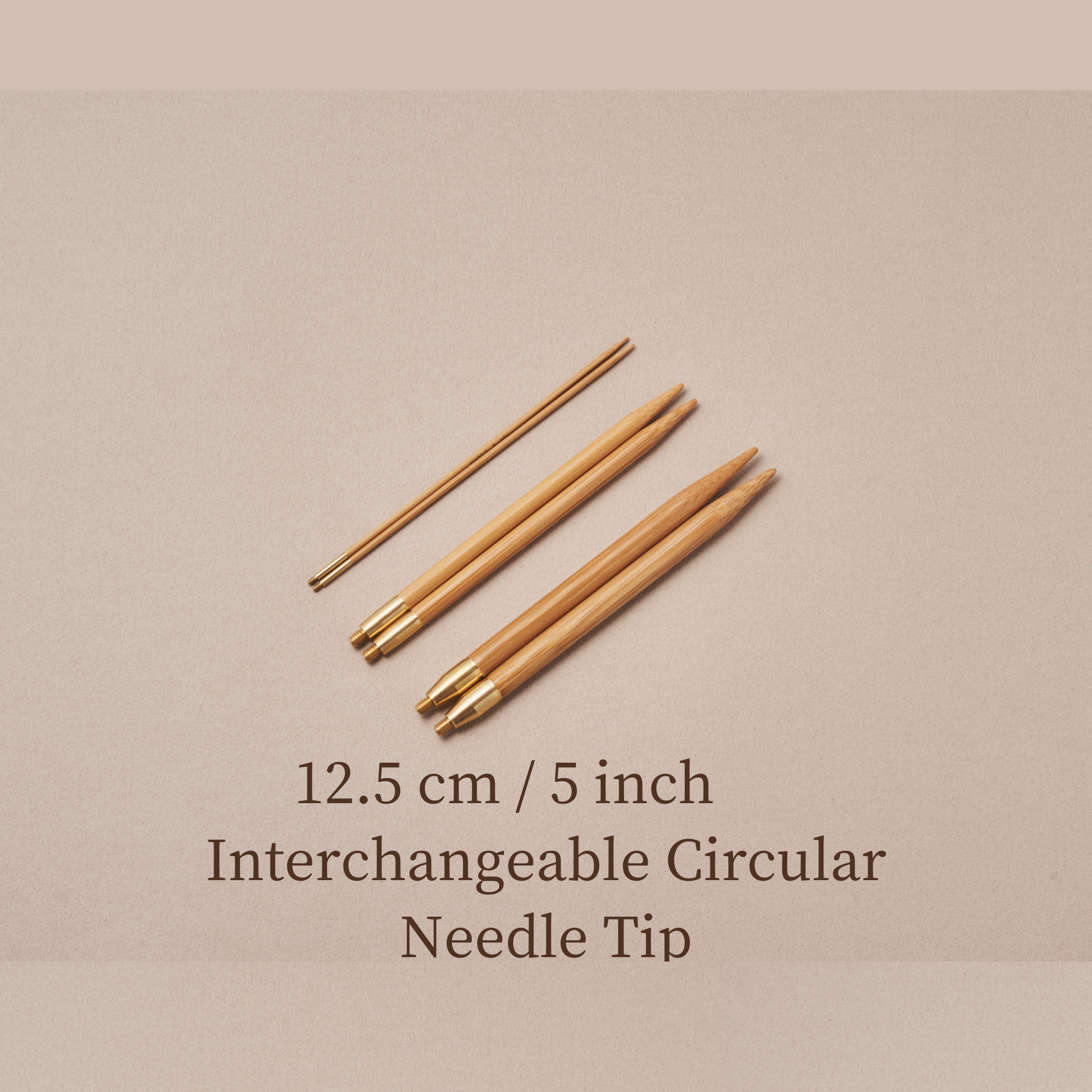 12.5cm / 5 inch Seeknit Knitting Needle Tips, Bamboo Needles