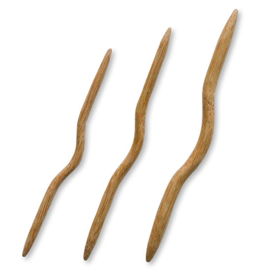 Seeknit, Cable Stitch Holders Set of 3, Bamboo, Knitting Needles