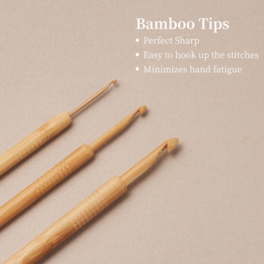 Crochet Hooks with Bamboo Tips